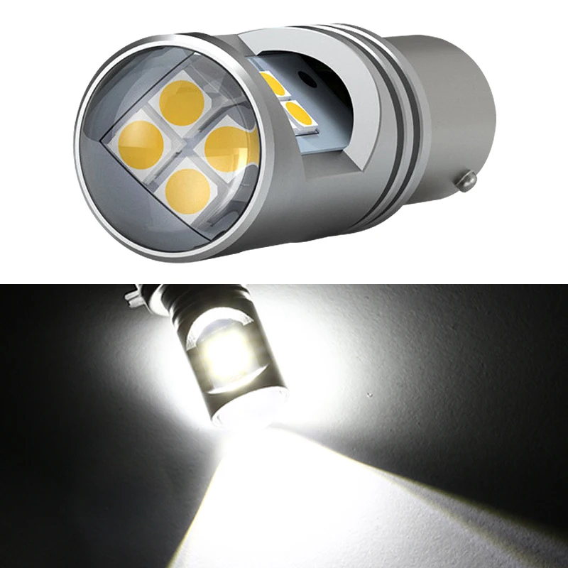 1pcs 1156 BA15S P21W LED 1157 PY21W BAY15D LED canbus Car Light T20 7440 7443 3030SMD Auto Tail Brake Light Reverse Bulb 12V 24V