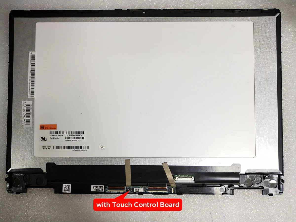 Montaje de digitalizador de pantalla táctil LCD de 14,0 pulgadas para HP Pavilion x360 14-dh 14M-dh 14T-dh con marco de repuesto de Panel de pantalla FHD