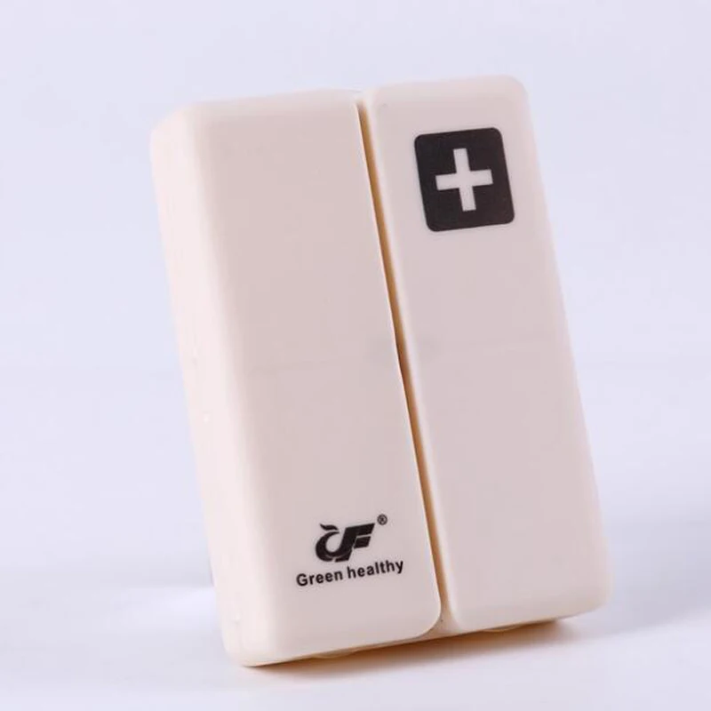 Kreative faltbare kleine Pillendose, tragbare und geteilte Pillendose, 7 Tage pro Woche, Mini-versiegelte Pillendose mit großem Fassungsvermögen, magnetisches Etui