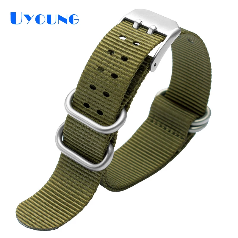 Neue Ankunft Militar uhr strap Striped Einfache ersatz nylon uhr band armband uhr zubehör wasserdichte 280mm männer gürtel