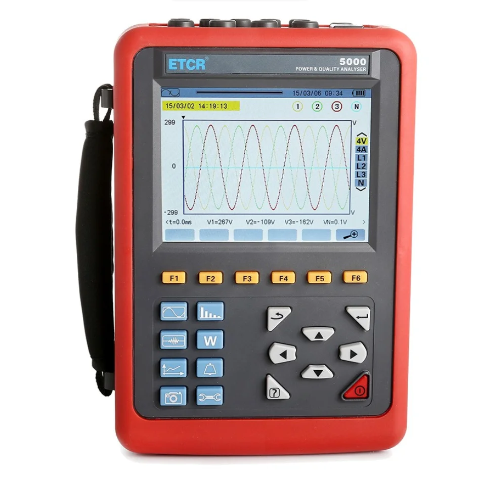 ETCR 5000 Power Quality Analyzer Diagnosis All the Voltage,Current,Electrical Energy,Harmonic,Phase and Other Electric Parameter