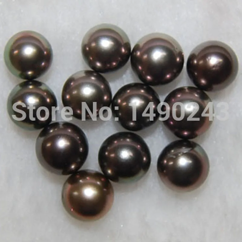 Wholesale 10-11mm AAA Round Genuine Natural Black Sea Water Tahitian Pearl