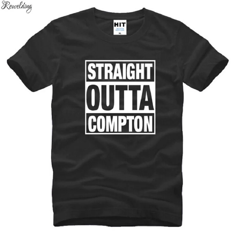 High Quality NWA Straight Outta Compton T Shirts Men Pure Cotton Short Sleeve O Neck Man T-Shirt Punk Rap Hip Hop Male Tops Tees