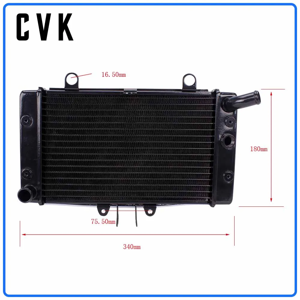 CVK Aluminium Black Radiator Cooler Cooling Water Tank For HONDA CB-1 CB400F NC27 1989 1990 1991 1992 CB 400F 89 90 91 92 New