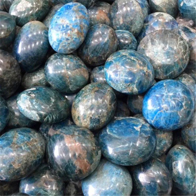 Natural Blue Quartz Gemstone Apatite Palm Stone Crystals Healing Stones For Home Decoration