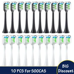 Têtes de brosse de rechange DuPont pour brosse à dents électrique sonique SOOCAS Bery/X3U/X5, lot de 10 pièces