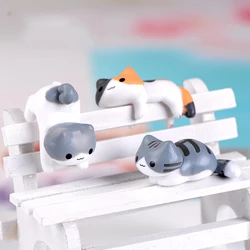 6 pcs Cartoon Selling Cute Kittens Creative Ornaments Micro Landscape Resin Craft Simulation Animal Craft Small Gift