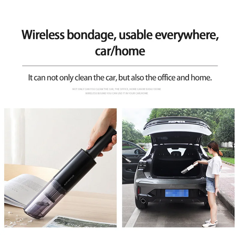 Wire/Wireless Car Vacuum Cleaner High Power Wet/ Powerful Suction Handheld Home & Car Dual Use Mini Vacuum Cleaner