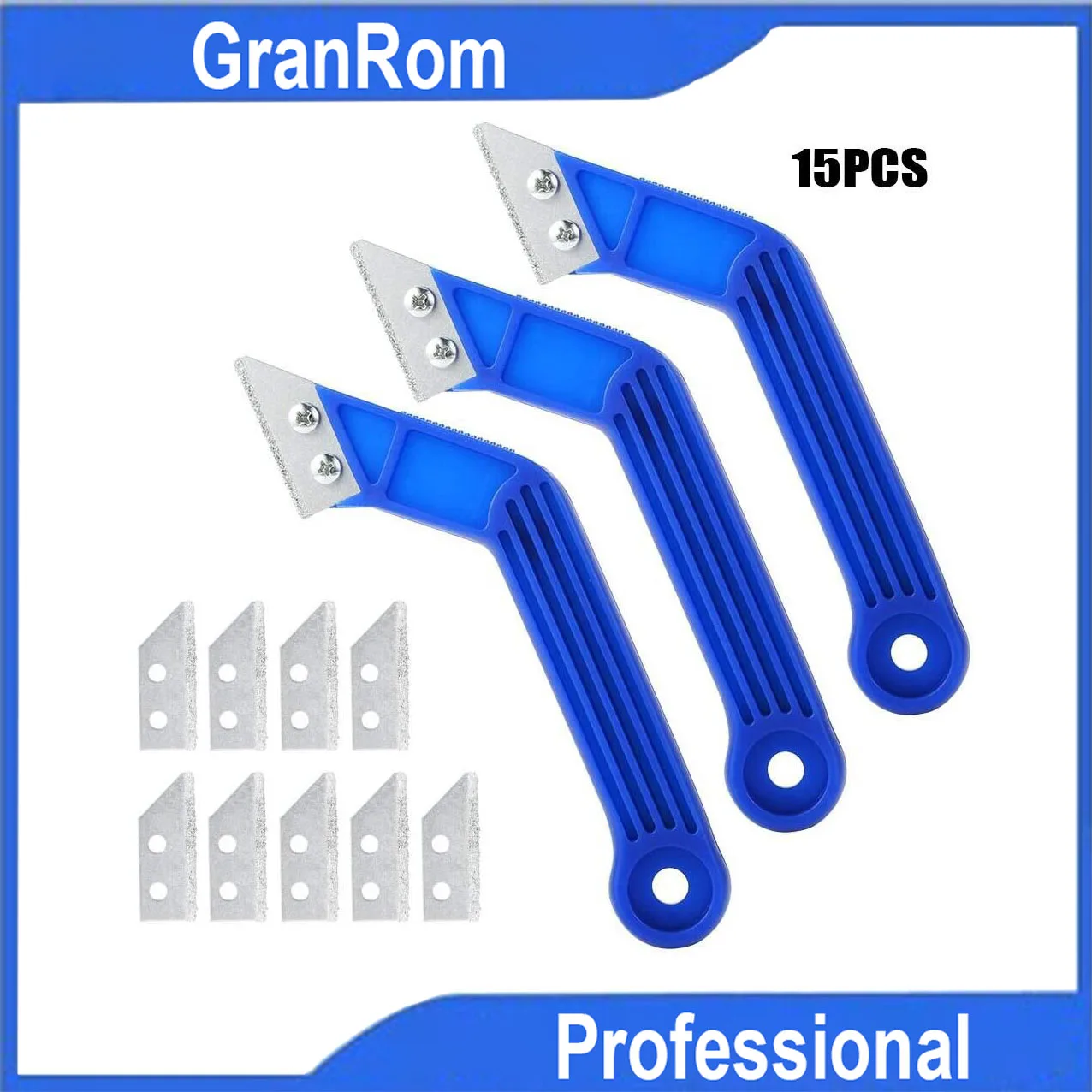 Seam Cleaner 15pcs Set Grout Remover Tool Kit Blue Bevel Angle Scraper Combined Floor Wall Tile Cutter Joint Grouting Saw