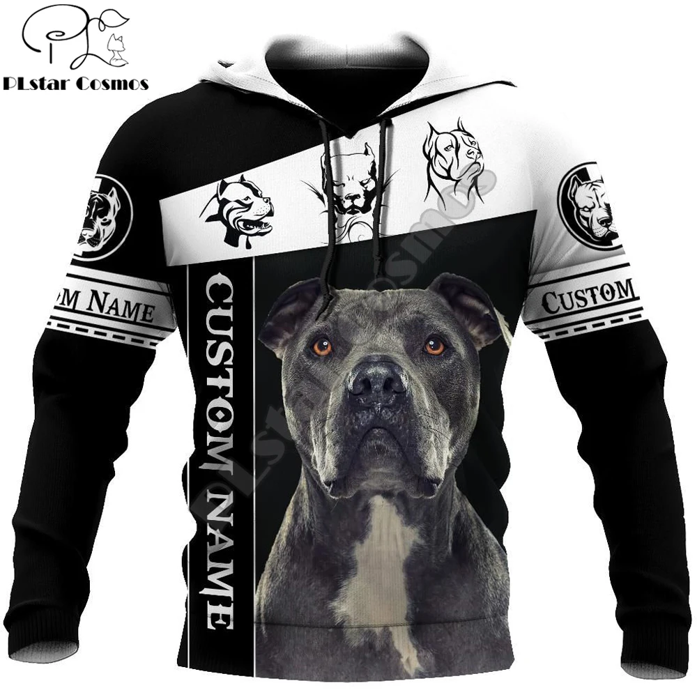 Animal Love Pitbull Dog 3D All Over Printed Mens autumn Hoodie Unisex Casual Pullover Streetwear Jacket Tracksuits DK246