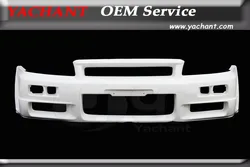 Car-Styling FRP/CF Bodykit Car Front Bumper Fit For 1999-2002 Skyline R34 GTT 2D 4D GTR-Style Front Bumper