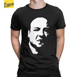 Tony Soprano The Sopranos T-Shirts for Men Funny 100% Cotton Tee Shirt Round Neck Short Sleeve T Shirt Birthday Gift Clothing