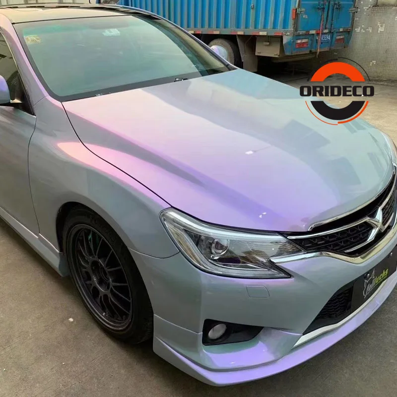 Magic Twin Color Candy Nardo To Purple Vinyl Wrap Film Air Bubble Free Gloss Magic Dreamy Purple Gray Car Wrap Sticker