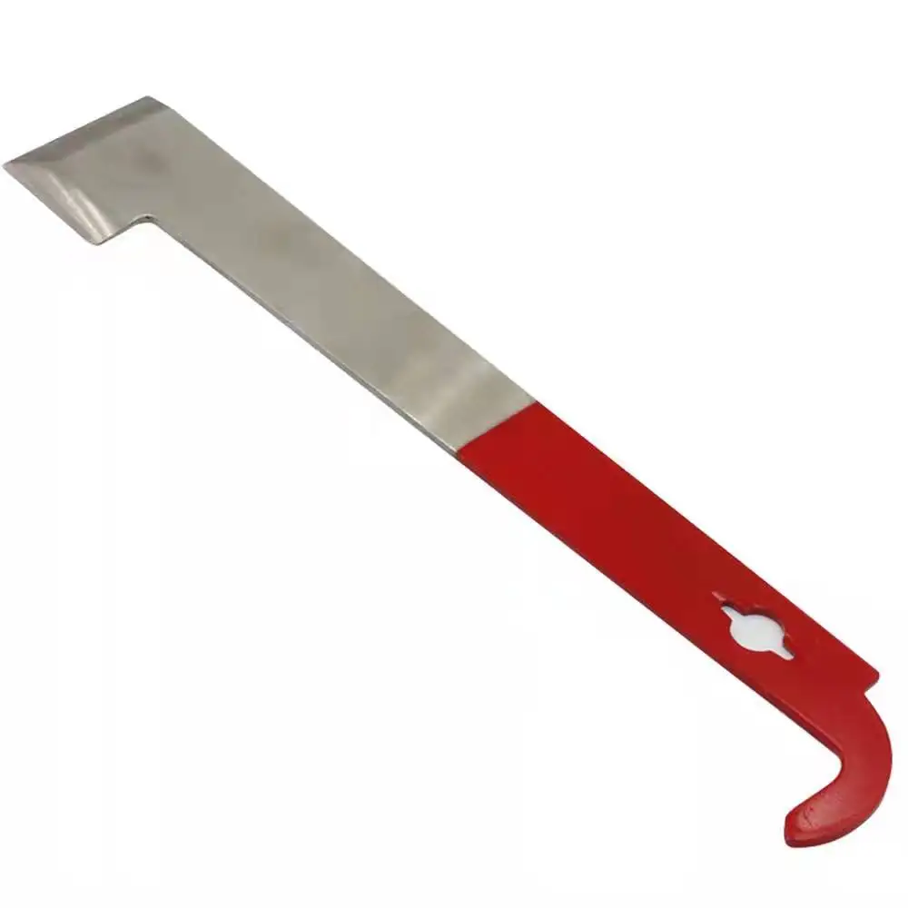 Stainless Bee Hive Tool Frame Lifter J Shape Hook Red 27cm Cut Honey Knife Beehive Scraper Beekeeping Tools Beekeeper Supplies