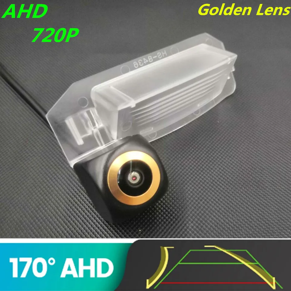 

AHD 720P Golden Lens Trajectory Car Rear View Camera For Mitsubishi Outlander 2013~2019 Lancer Eclipse Cross Vehicle Monitor