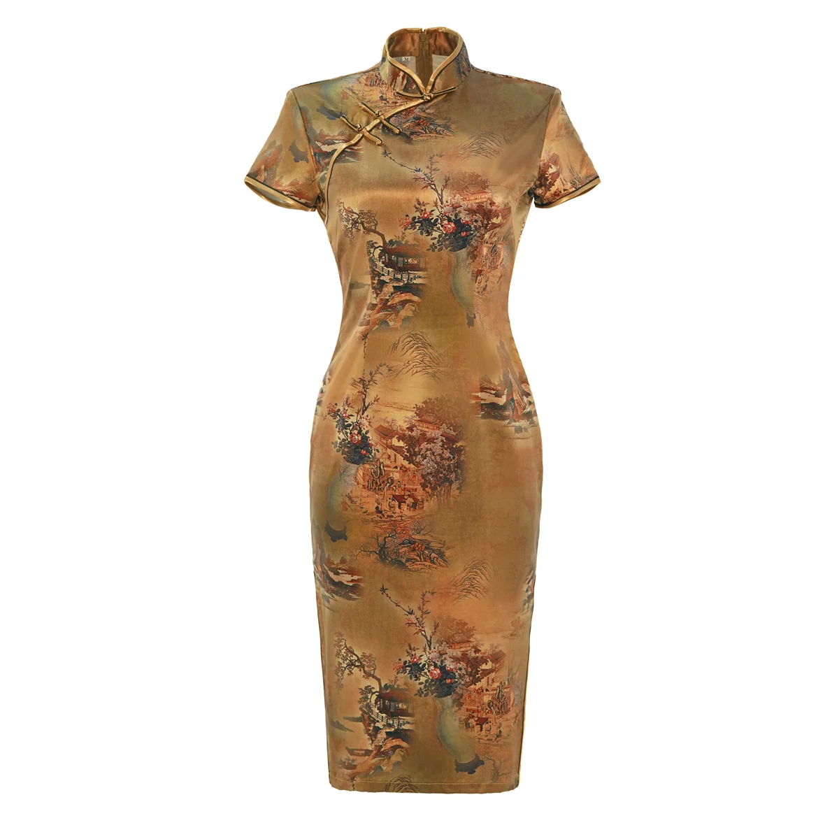 

Shanghai Story Knee Length Cheongsam Chinese Traditional Dresses Women's Qipao 8 Color