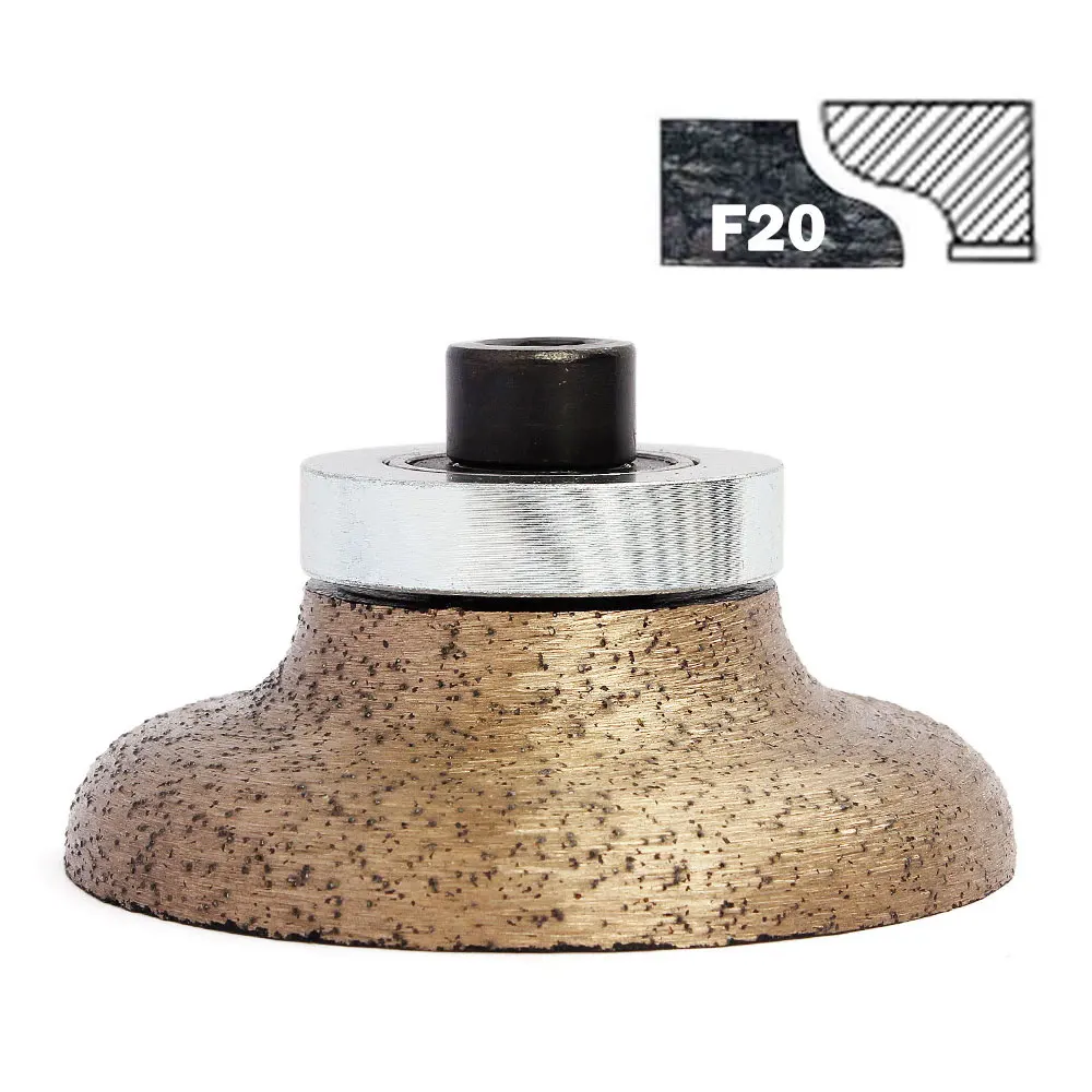 

Diamond Profile Wheel F20*D80*M10 Thread Wet Use Marble Granite Stone Edging Router Bit Grinding Cutting Hand Tool