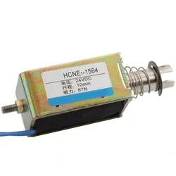 12V/24V Pull Hold/Release 10mm Stroke 8.7Kg Force Electromagnet Solenoid Actuator HCNE1-1564