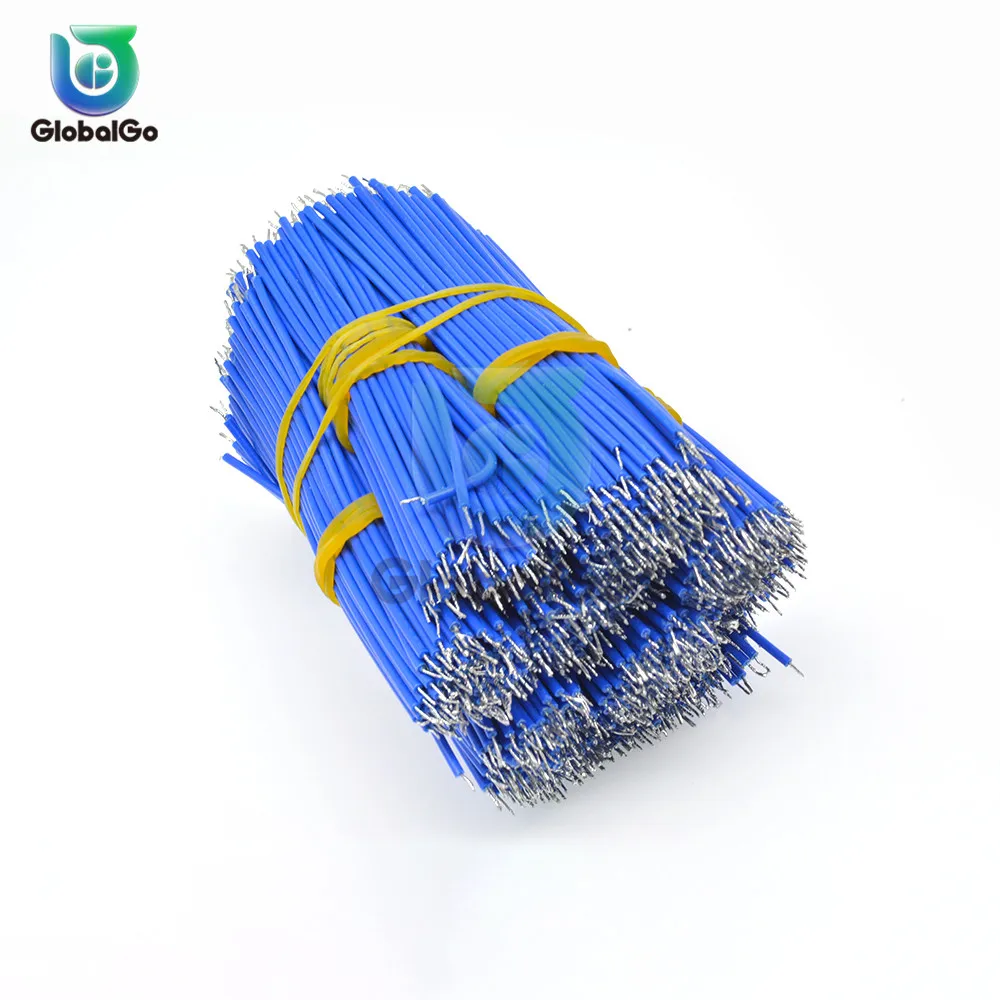 100pcs/Lot 0.14mm Tin Plated Copper Wire Melt Core Solder Soldering Wire UL1007 24AWG PVC Electronic Cable 8 CM