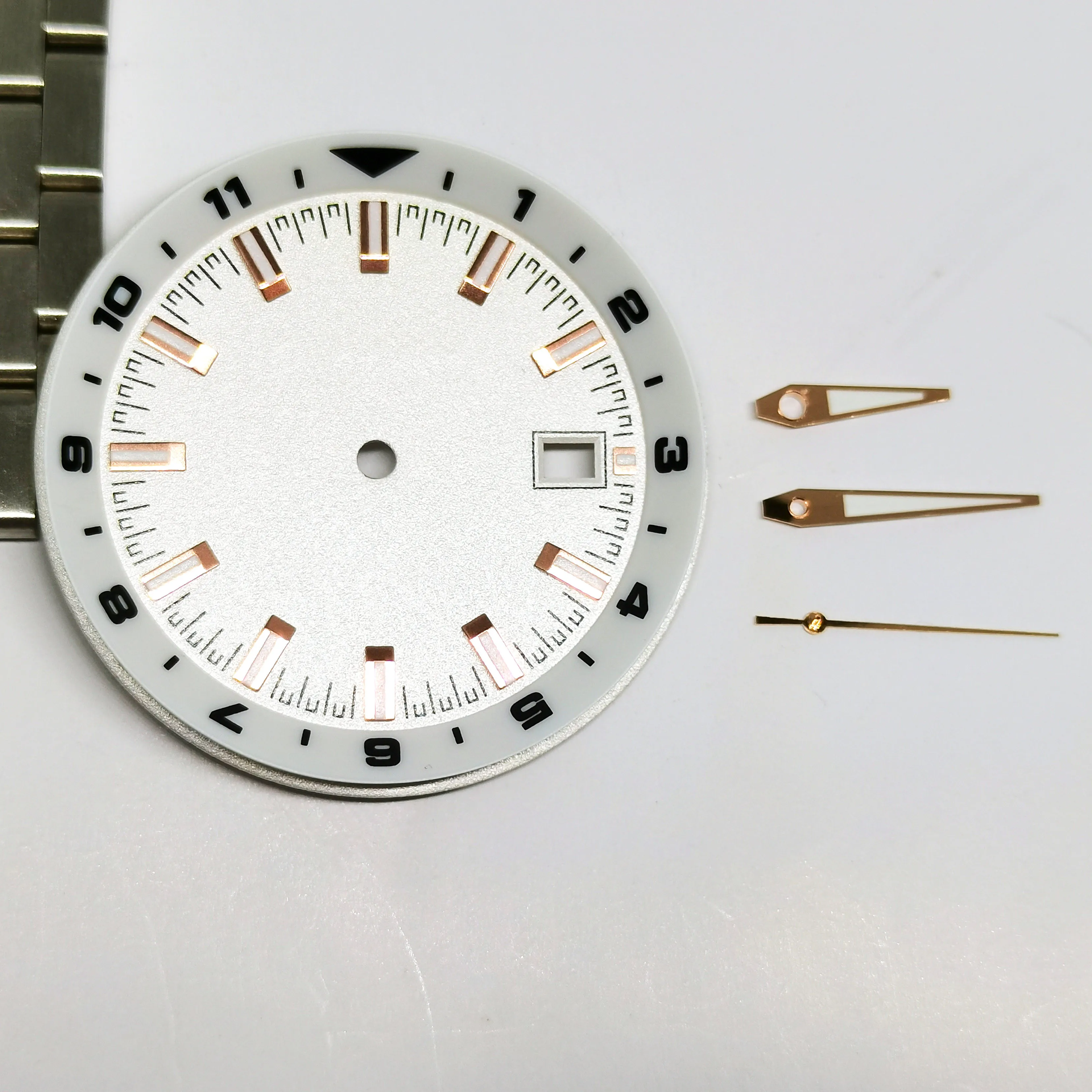 New Watch Part 36.8MM Dial Add Hands Green Luminous Fit NH35 Automatic Movement