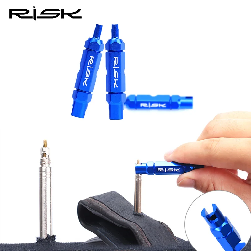 RISK Bike Tires Repair Tools Extension Rod Remove Wrench 8.5g Aluminum Bicycle Schrader Valve Core Tool Tube Multifunction