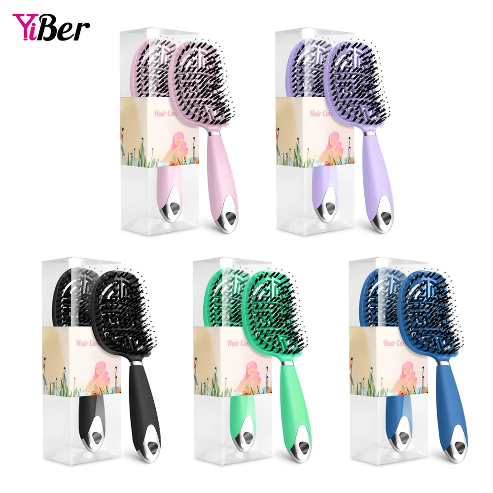 YIBER Detangling Hair Brush Anti Klit Hair Scalp Massage Hair Comb Detangle Hairbrush for Curly Hair Brush Women Men Salon