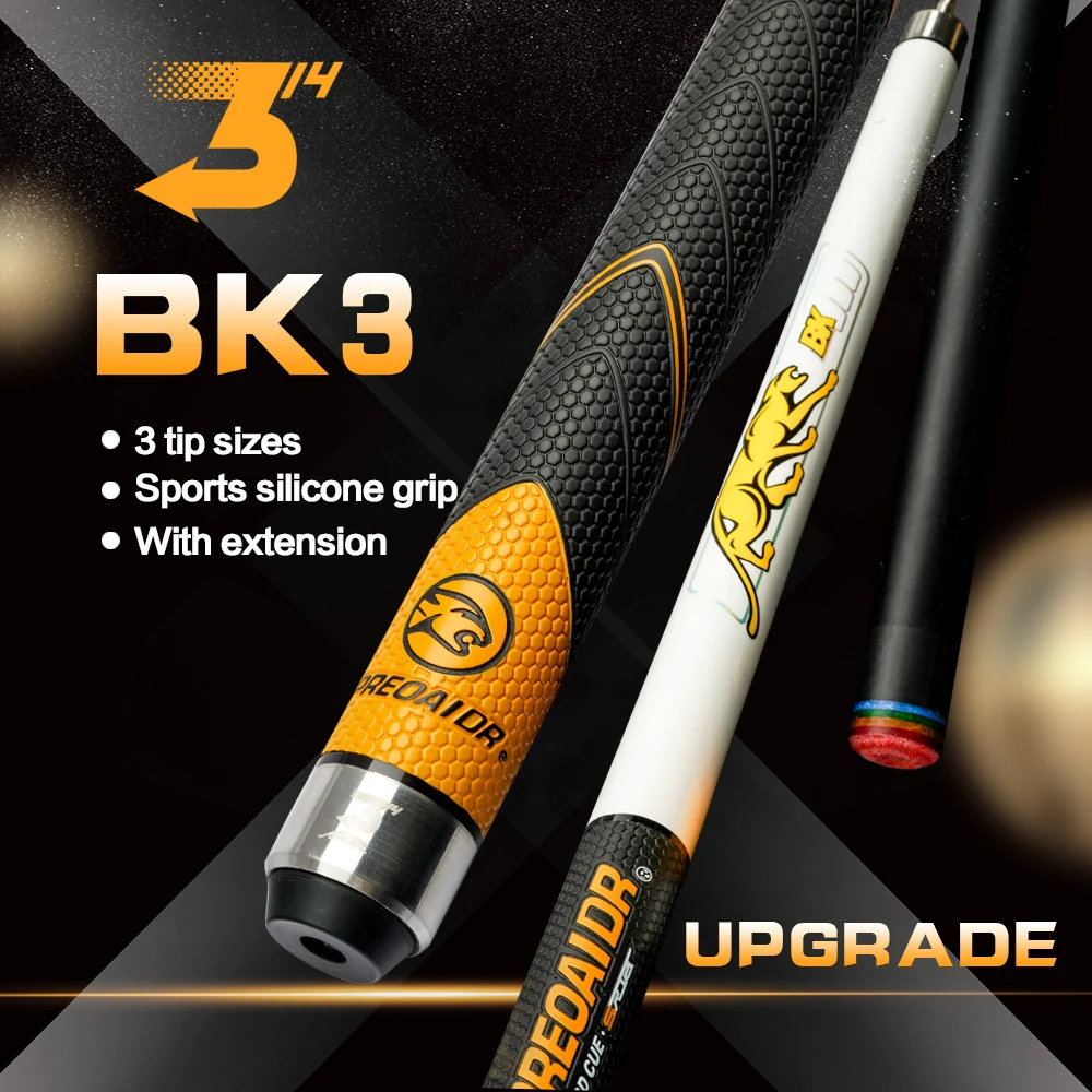 

PREOAIDR 3142 BK3 серии бильярдный кий 10,8/11,8/13 мм наконечник Uni-Loc шарнир Cue Stick Kit 147 см Силиконовая обертка с расширением