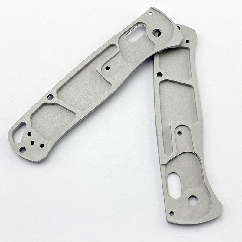 1 Pair Aluminium Alloy Blade Handle Patch for BM 535 Knife Lattice Texture Aluminium Alloy Bugout 535 Patch DIY Accessories