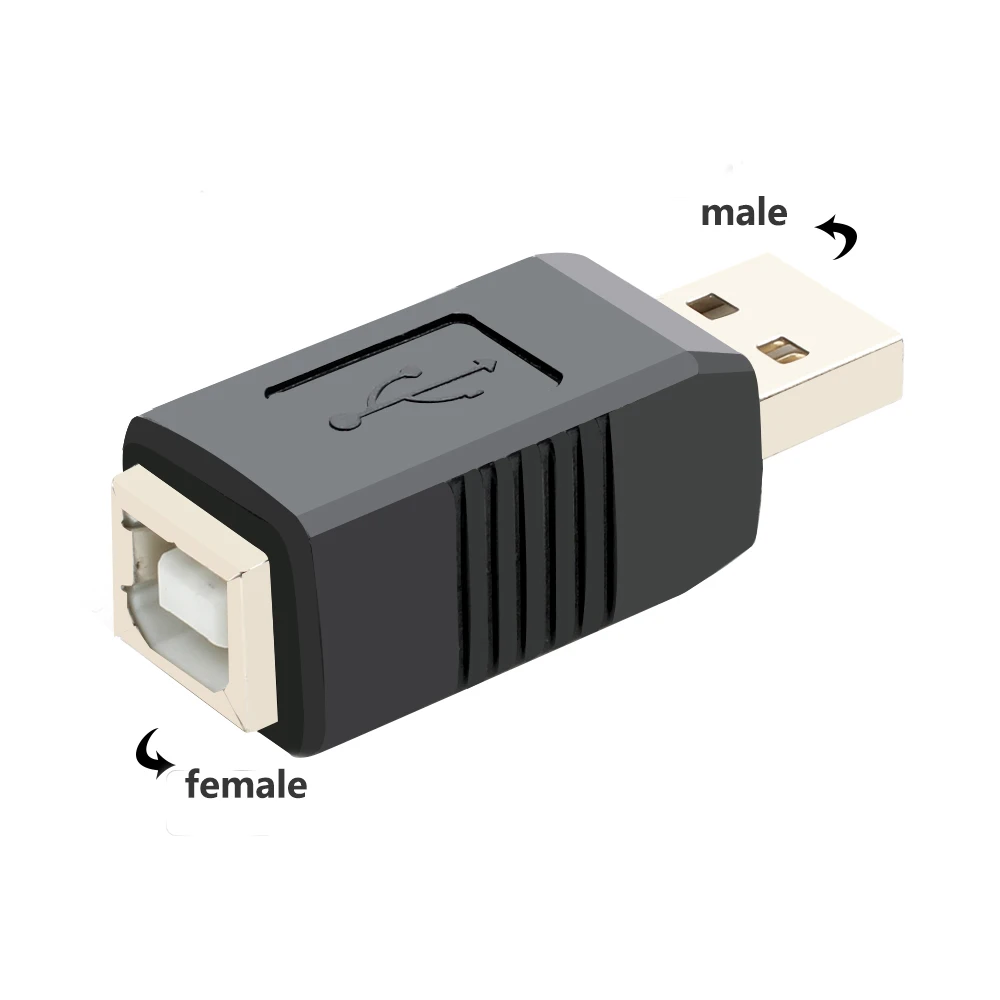 USB2.0 A Male & A Female to B Female printer print converter adapter connector USB 2.0 port retail wholesale USB 2.0 Adapter