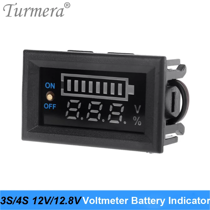 10S 12S 36V Lithium Lifepo4 Batterij Indicator Voltmeter Display Met Schakelaar Batterij Voor 36V 42V E-Bike En E-Scooter Gebruik