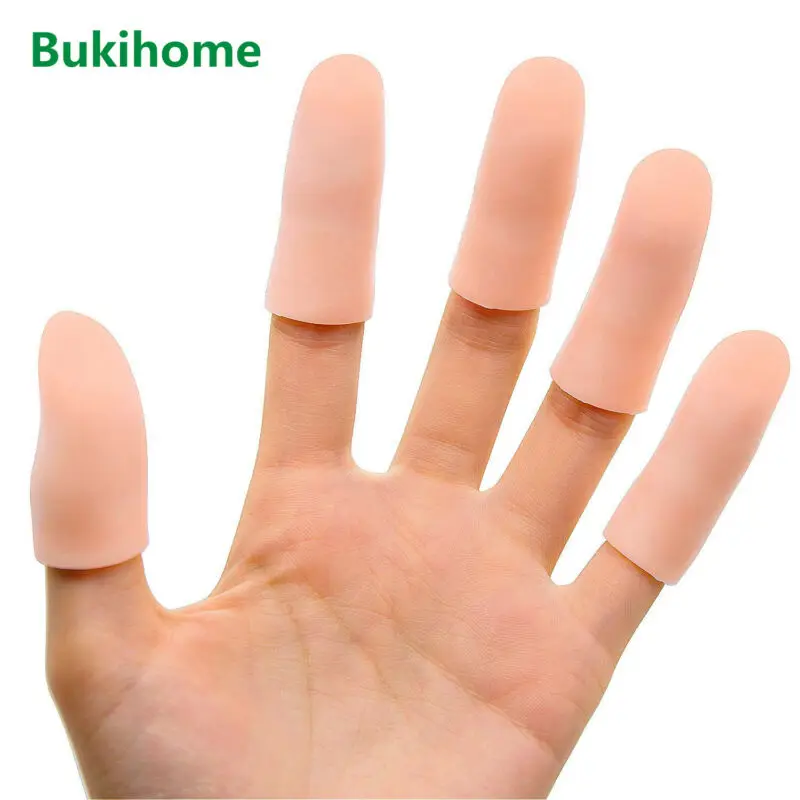 Bukihome-손가락 보호대, 2.3x6.7cm, 침대 슬리브 튜브, 엄지 커버, 옥수수 물집, 갈라진 통증 완화, D2740, 12 개