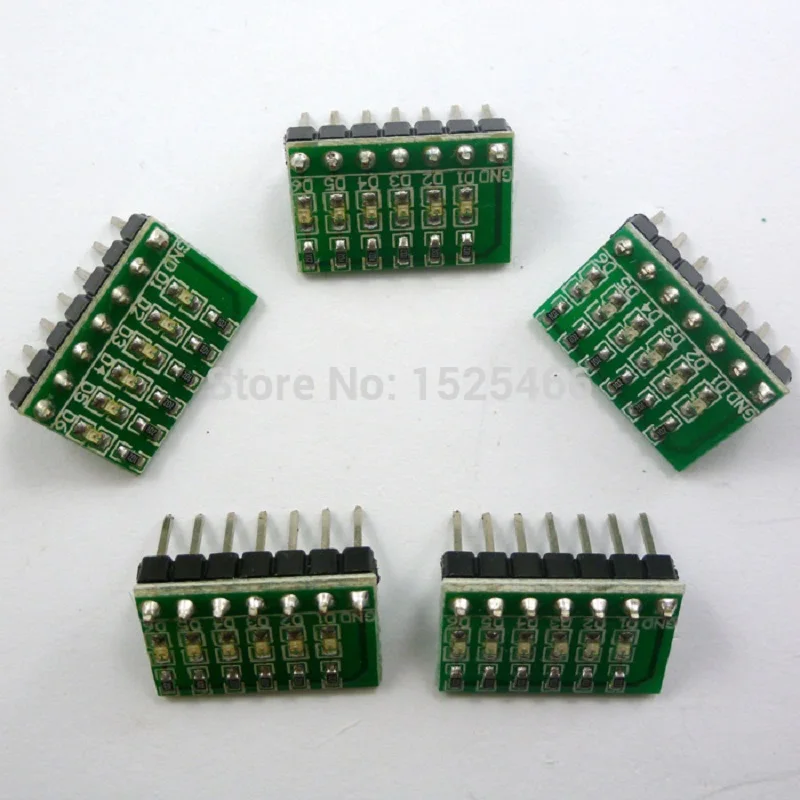 브레드보드용 청색 LED 마키 모듈, DUE MEGA2560 PIC AVR STM32 FPGA CPLD 십대, 3.3V, 5V, 12V, 6 비트, 5 개