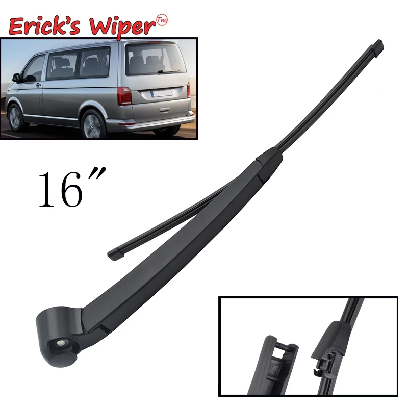 Erick\'s Wiper Rear Wiper Blade Arm Set Kit For VW Multivan T5 7H 2003 - 2009 Windshield Windscreen Tailgate Window Rain Brush