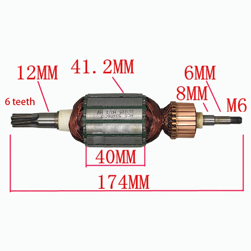 AC220-240V Armature Rotor Replace for Makita HR4010C HR4001C HR4011C HR4001CX Electric Hammer Rotor Repair Spare Parts 513633-7