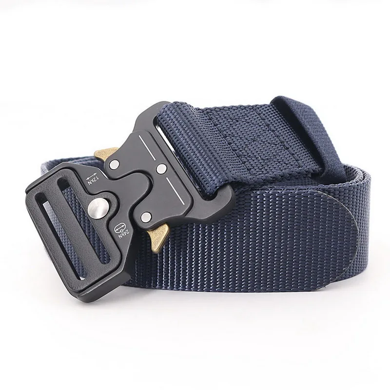 Mens Tactical Belt Military Nylon Canvas Cinto Outdoor Multifunctional Training Quick Release Strap Buckle Breathable Women