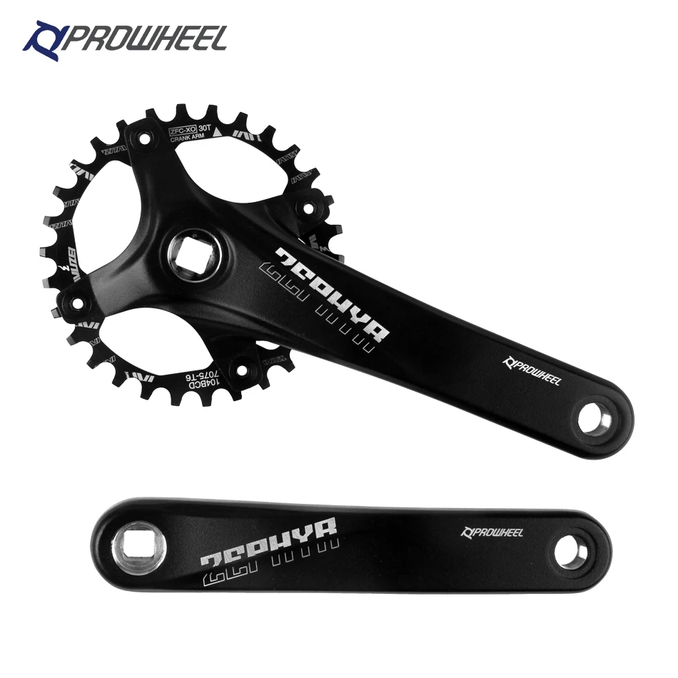 Prowheel Mountain Bike crank Sprockets 170/75mm Square Hole Crank 30/32/34/36/38/40/42/44/46/48/50/52T Sprocket 104BCD MTB Parts