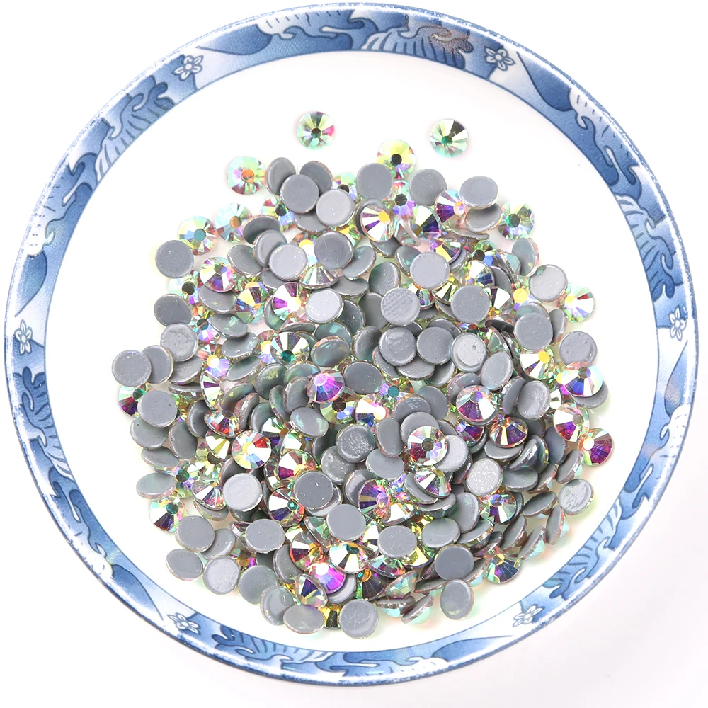 Glitter SS16 10 Packs Color High Quality Hot Fix Rhinestone Crystal Stones Flatback Rhinestones For Clothes Bag Shoes Decoration