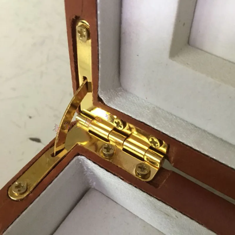 4PCS Golden hinge bisagra 90 degree angle furniture support spring hinge for wine box jewelry gift box furniture accessories