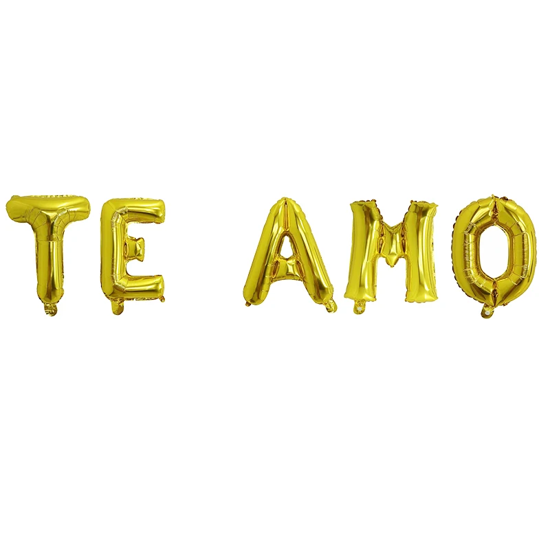 16inch TE AMO Balloon Spanish I Love You Letter Foil Globos Valentine's Day Wedding Anniversary Decoration Party Decoration