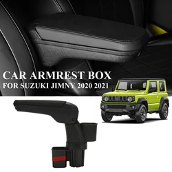 Caixa de armazenamento do carro, couro do plutônio central caixa braço para suzuki jimny jb64w jb74w 2020 2021 acessórios interiores