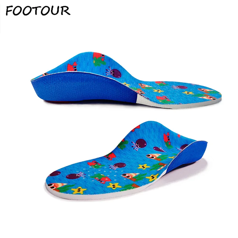 FOOTOUR Children Insoles Orthopedic Arch Support Insoles Kids X/O Legs Orthotic Flat Foot Child Insert Shoes Insole Health Care