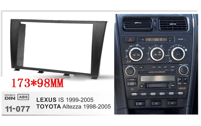 2Din Car Radio Stereo Fascia For LEXUS IS200 IS300 1995-2006 For Toyota Altezza DVD Frame Panel Mounting Bezel Trim