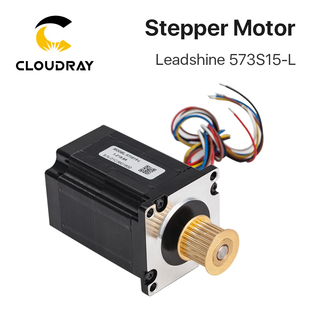 Cloudray Leadshine 3-fazowy silnik krokowy 573S15 573S15-L dla NEMA23 5.8A długość 76mm wał 8mm