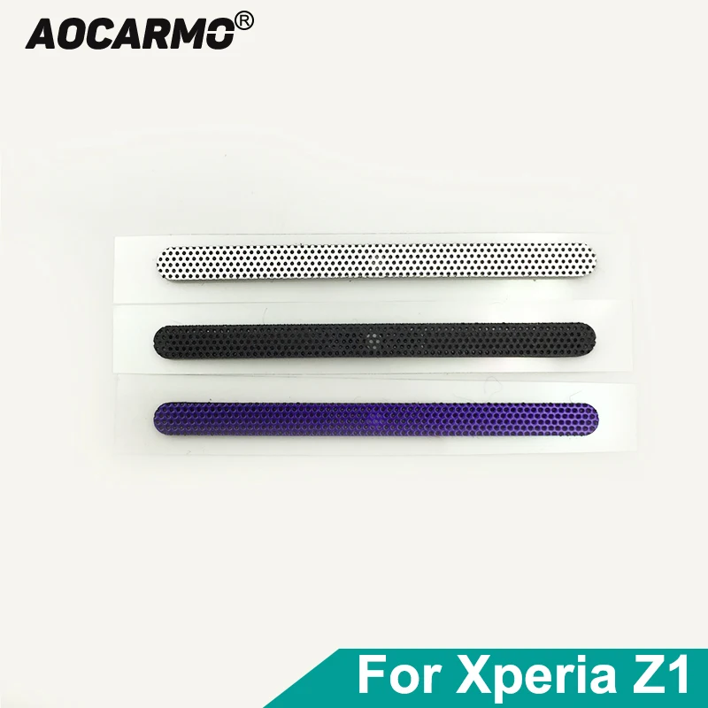 Aocarmo For Sony Xperia Z1 L39H C6902 C6903 Anti Dust Mesh Bottom Loudspeaker Net Black/Silver/Purple