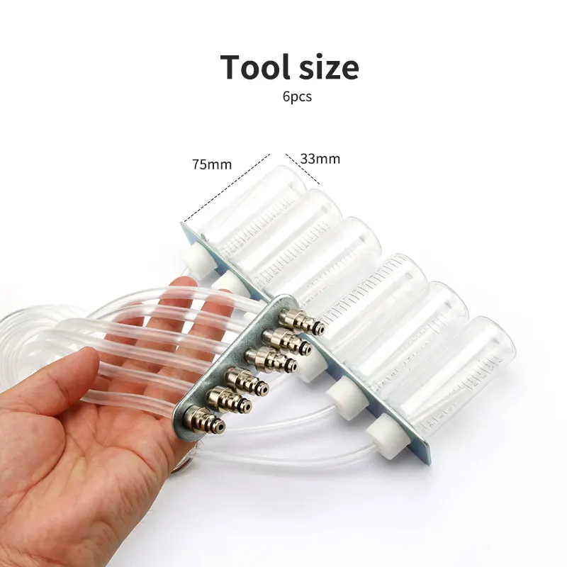 Diesel Fuel Injection Flowmeter Test Detector Set Fuel Injector Joint Fuel Flow Detection Tool Set