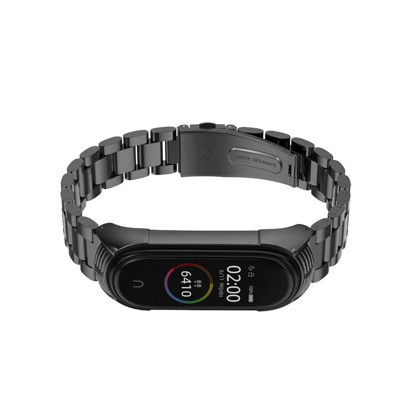 샤오미 미밴드 4 5 6 용 시계 스트랩, 미 밴드 3 용 금속 손목 스트랩, 미 밴드 6 용 액세서리