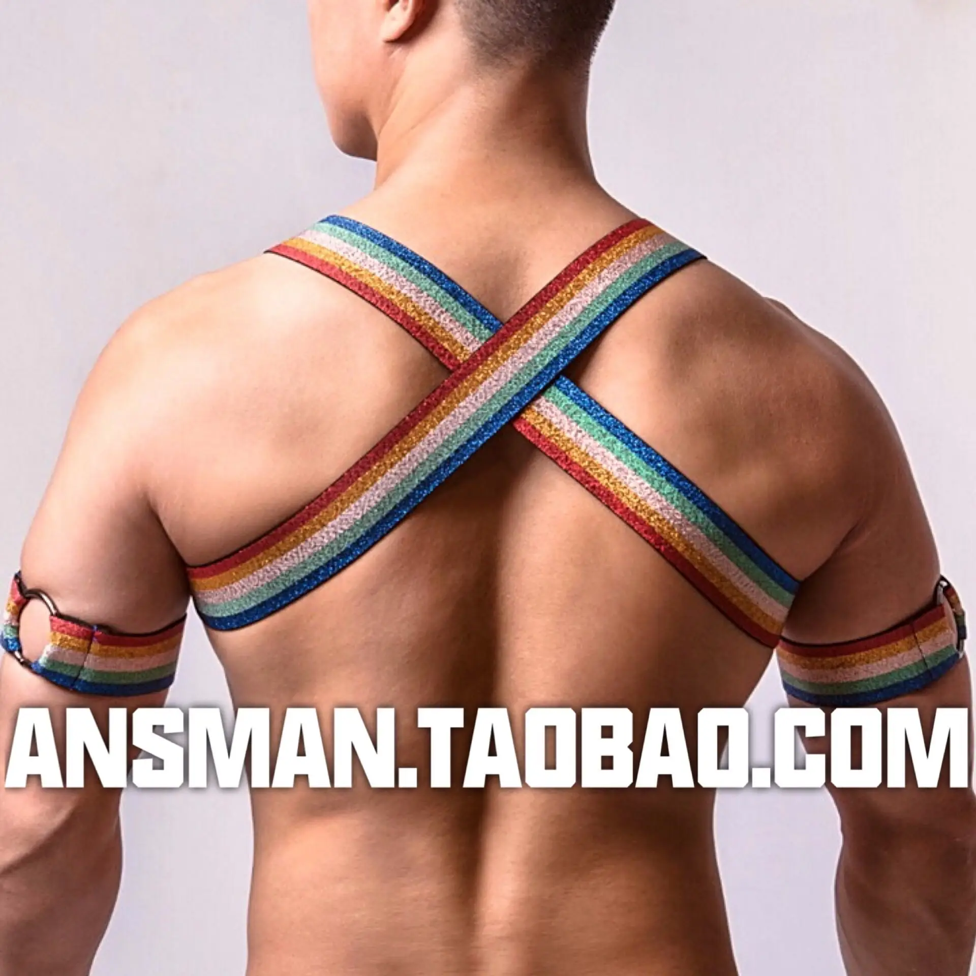 

Macho bar club male GOGO DS DJ color elastic shoulder strap elastic belt chest strap gcircuit big party WP white party