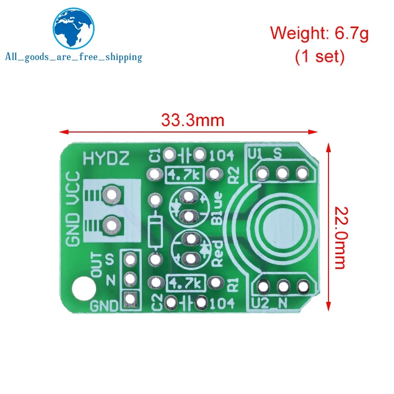 Hall magnetic Induction sensor magnetic detection pole resolver North and South detection module DIY learning kit For arduino