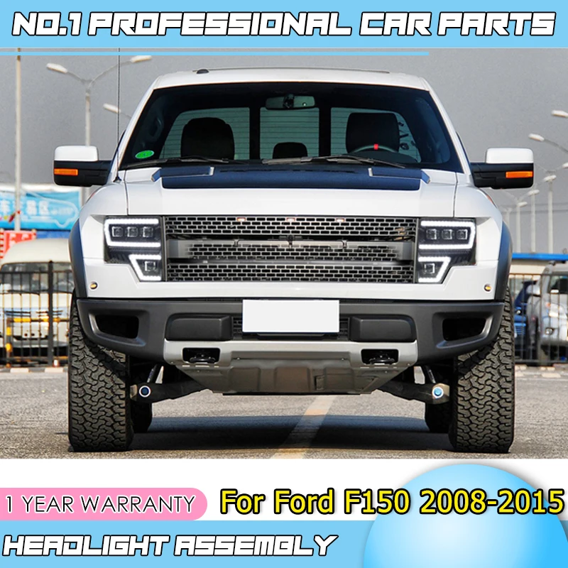 

Автостайлинг для Ford F150 фары 2008-2015 Raptor F150 светодиодный ная фара DRL линза двойной луч динамический сигнал поворота