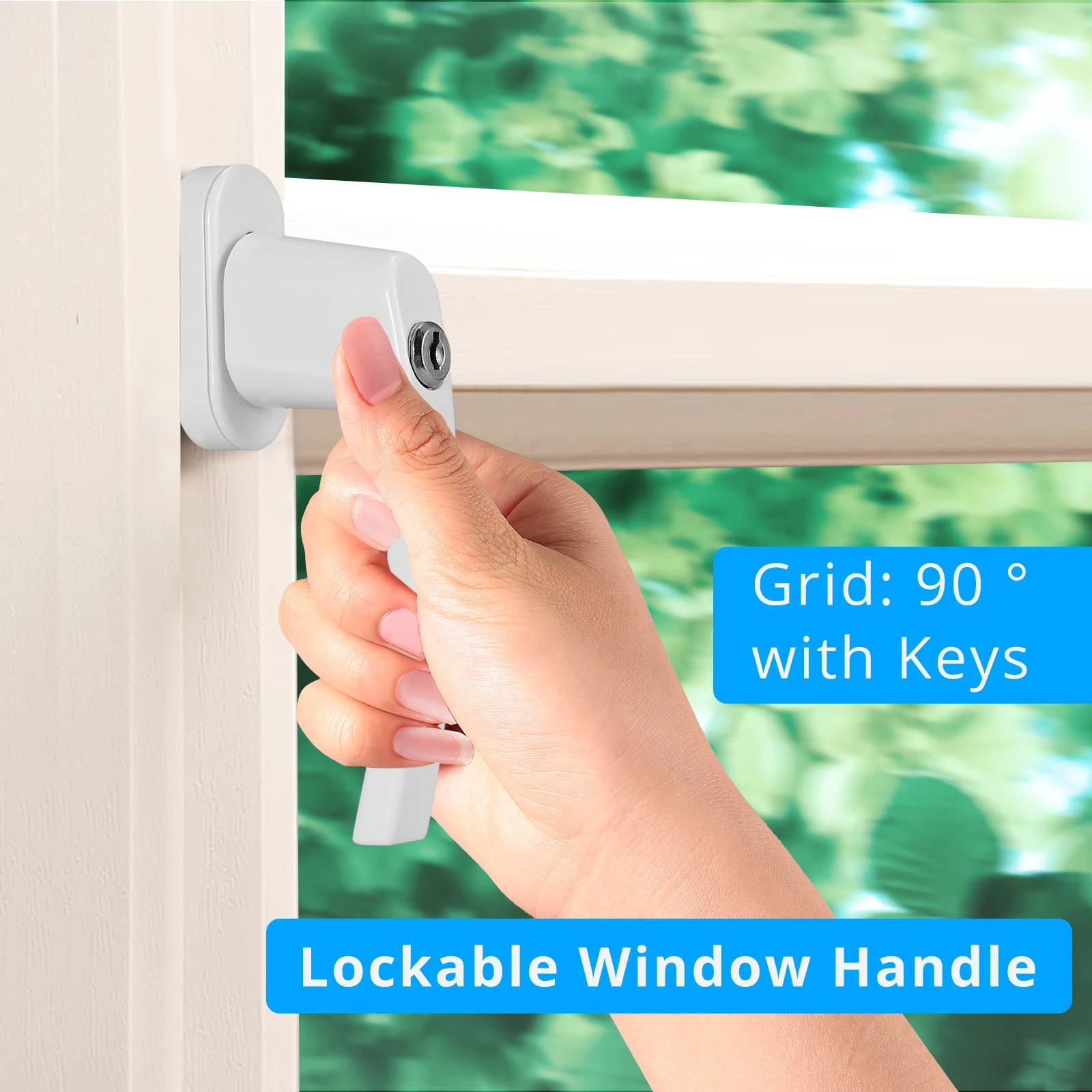 JUSTOOL 8PCS Windows Handle ล็อคอลูมิเนียมล็อคหน้าต่างจับคีย์ชุดสำหรับทั่วไป Windows และระเบียงประตู